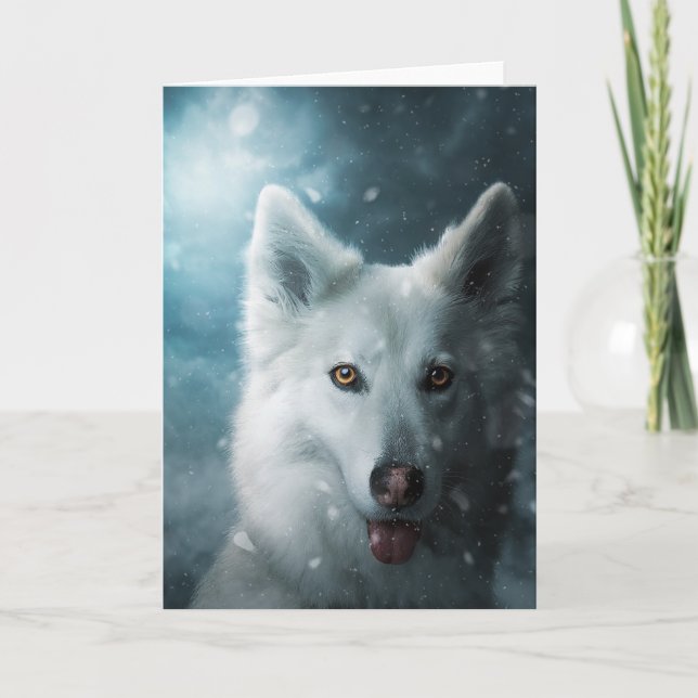 Carte Loup d'hiver (Devant)