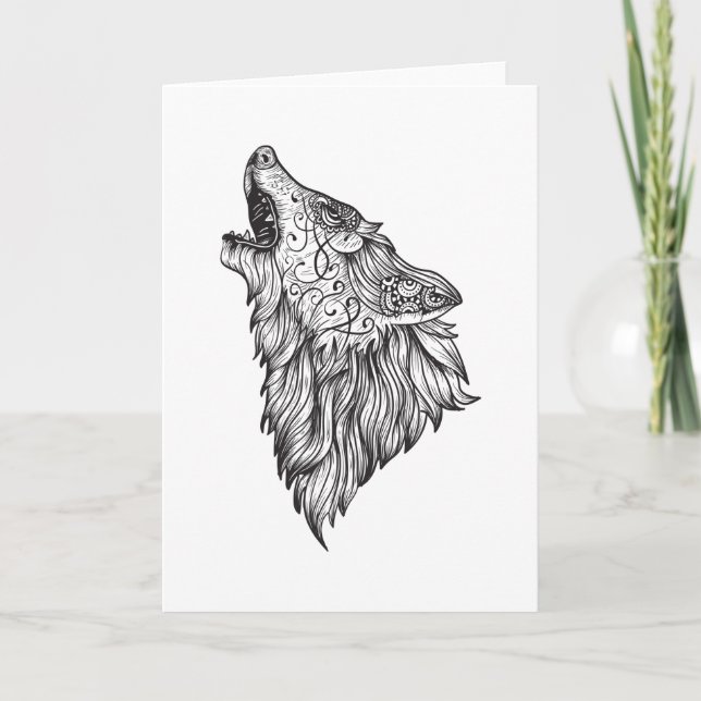Carte Loup en colère (Devant)