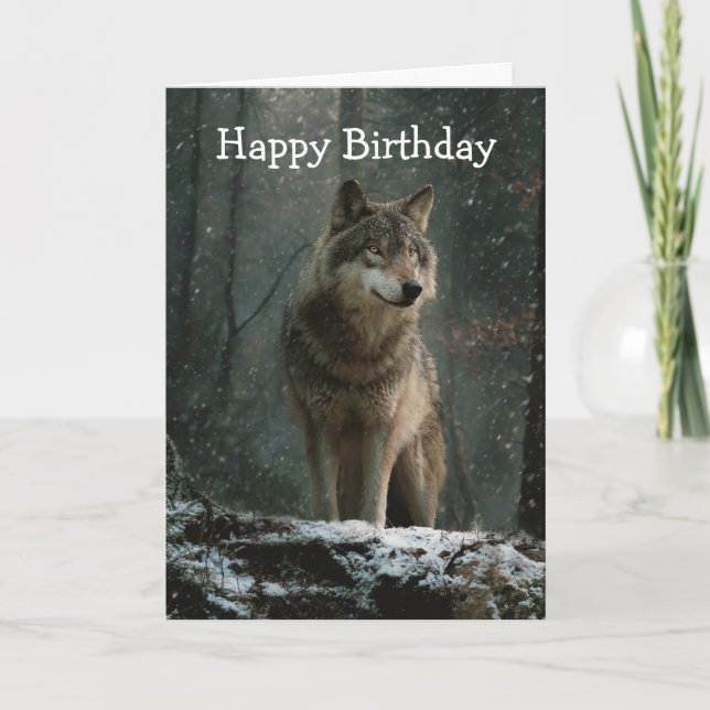 Carte Loup en hiver (Devant)