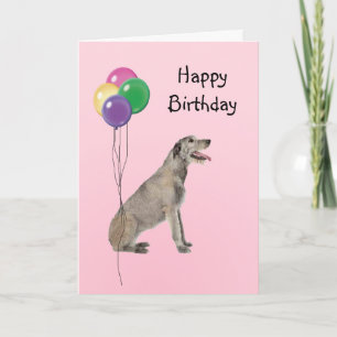 Carte Loup irlandais, ballons d'anniversaire