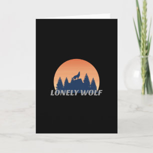 Carte Loup Solitaire Incroyable Hurlement Coucher de Sol