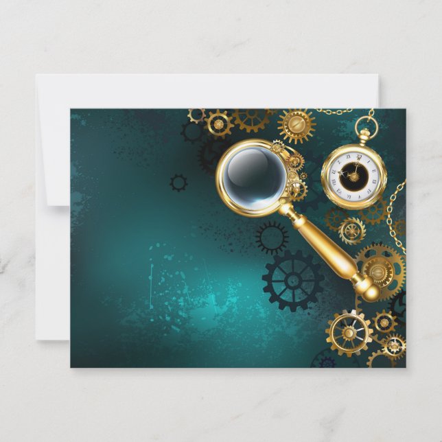 Carte Loupe en style Steampunk (Devant)