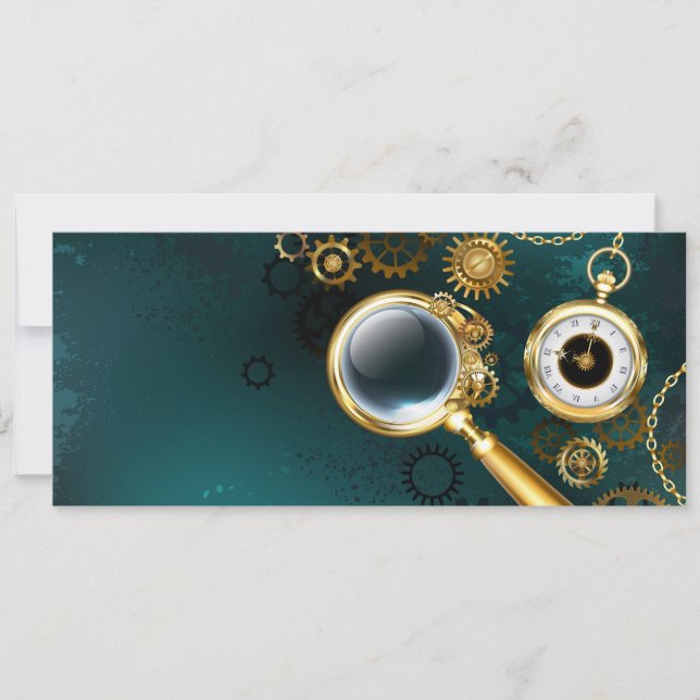 Carte Loupe en style Steampunk (Devant)