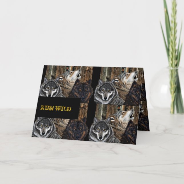 CARTE LOUPS    (Devant)