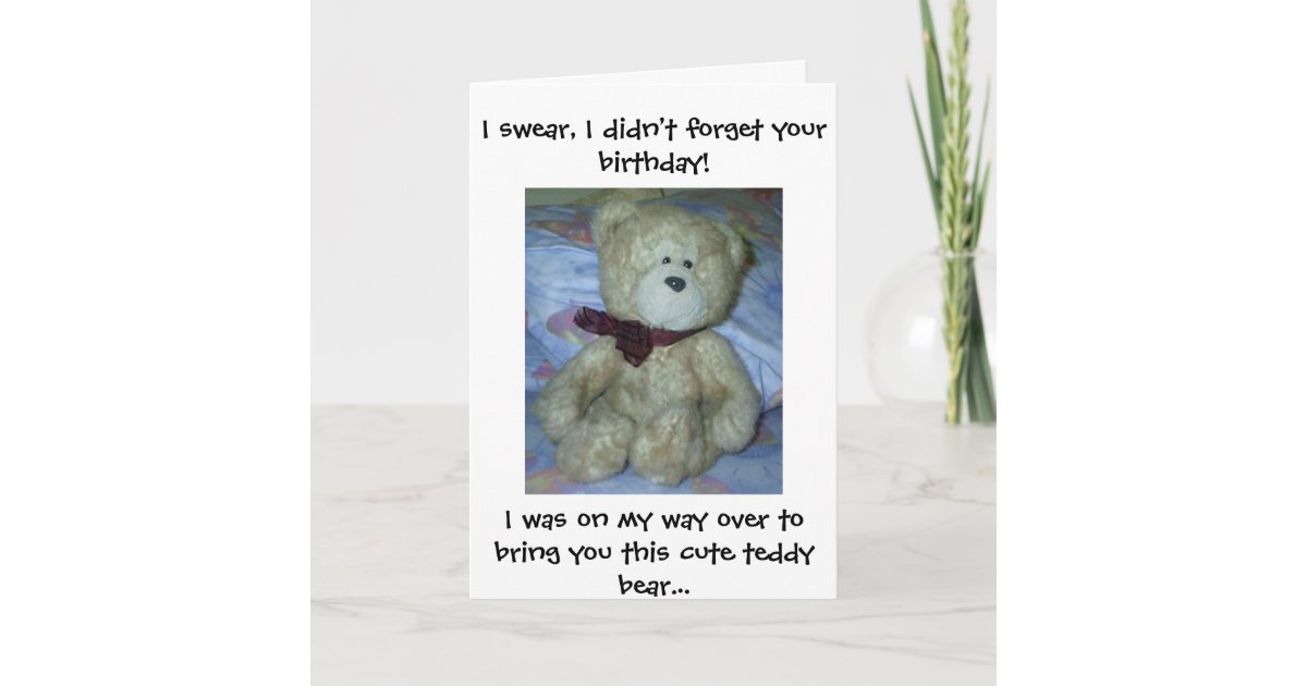 Carte L Ours De Nounours Indique Le Joyeux Anniversaire Zazzle Fr