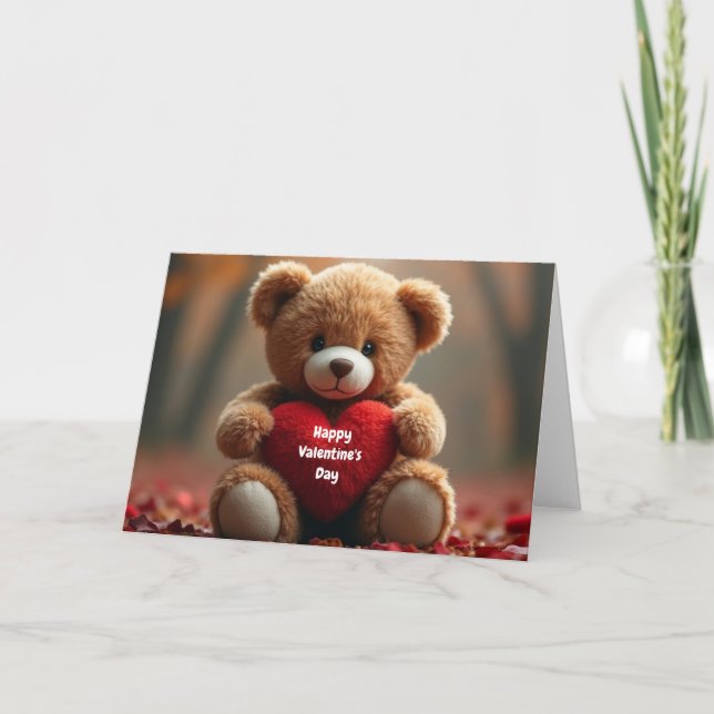Carte L'ours en peluche de la Saint-Valentin (Devant)