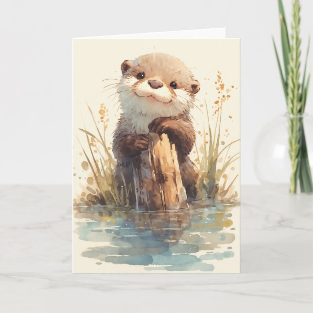 Carte Loutre aventureuse tenant le quai (Devant)