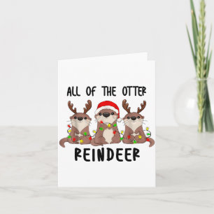 Carte Loutres de Noël Mignonnes Toutes Les Loutres de Re
