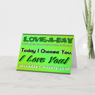 Carte Love A Day Greeting Card-Flo Green