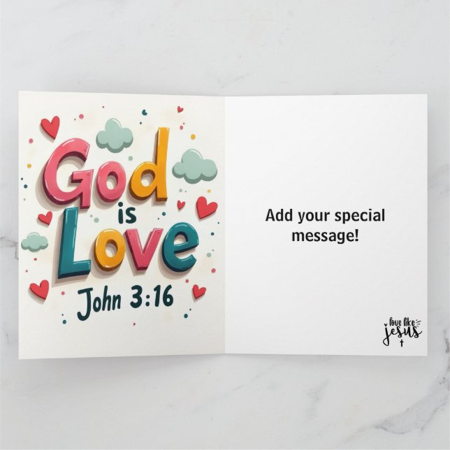 Carte Love-Add your special message  (Intérieur)