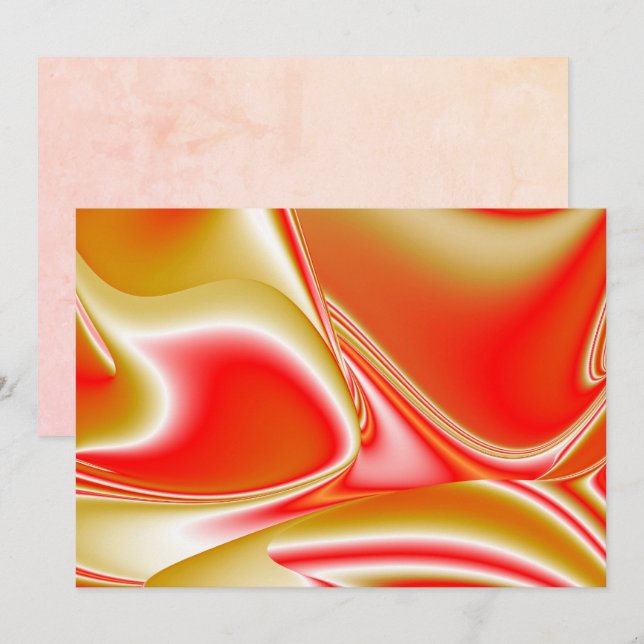 Carte Love and Gold Abstrait 3D Rainbowart (Devant / Derrière)