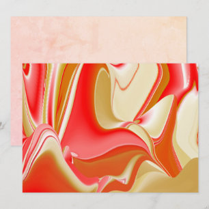 Carte Love and Gold Abstrait 3D Rainbowart