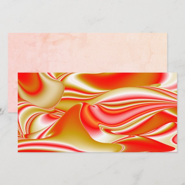 Carte Love and Gold Abstrait 3D Rainbowart (Devant / Derrière)