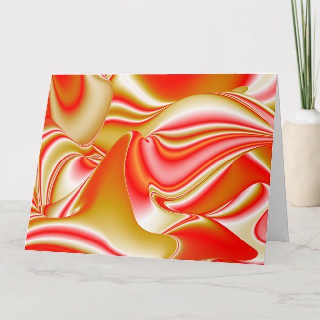 Carte Love and Gold Abstrait 3D Rainbowart (Devant)