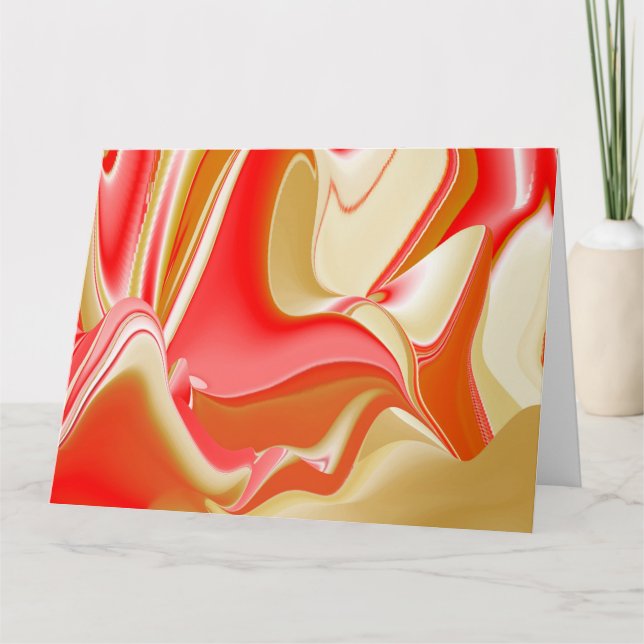 Carte Love and Gold Abstrait 3D Rainbowart (Devant)