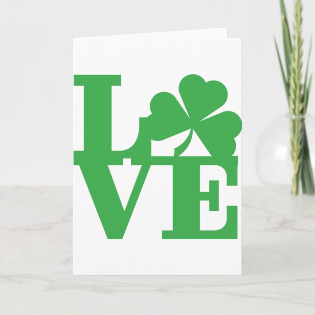Carte LOVE and Shamrocks (Devant)