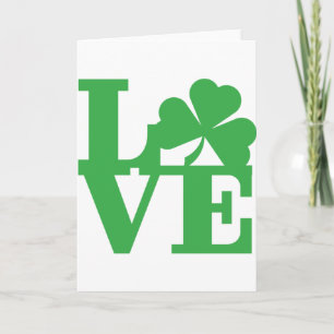Carte LOVE and Shamrocks