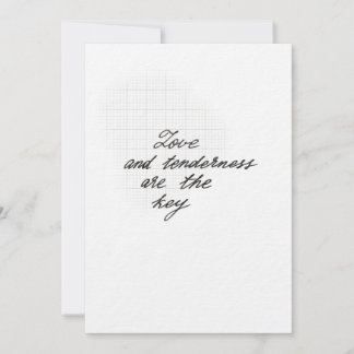 Carte Love and tenderness quote card