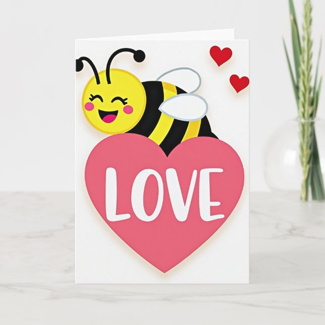 Carte Love Bee Heart (Devant)