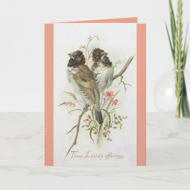 Carte Love Birds Anniversary Greeting Card (Devant)