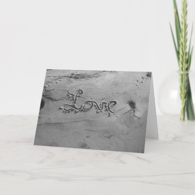 Carte Love Black & White Greetings Card (Devant)