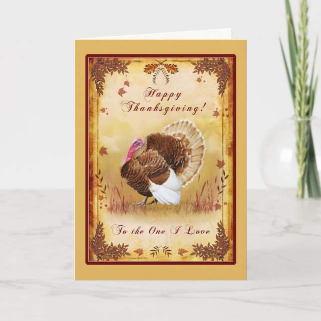 Carte Love Bon thanksgiving Turquie (Devant)