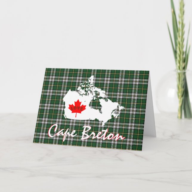 Carte Love Canada Personnaliser tartan du Cap-Bret (Devant)