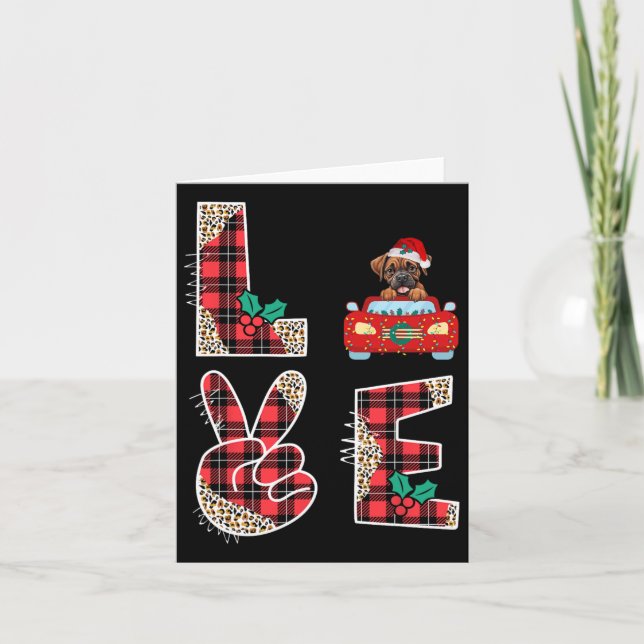 Carte Love Chig Boxer Riding Voiture Rouge Sweater De No (Devant)