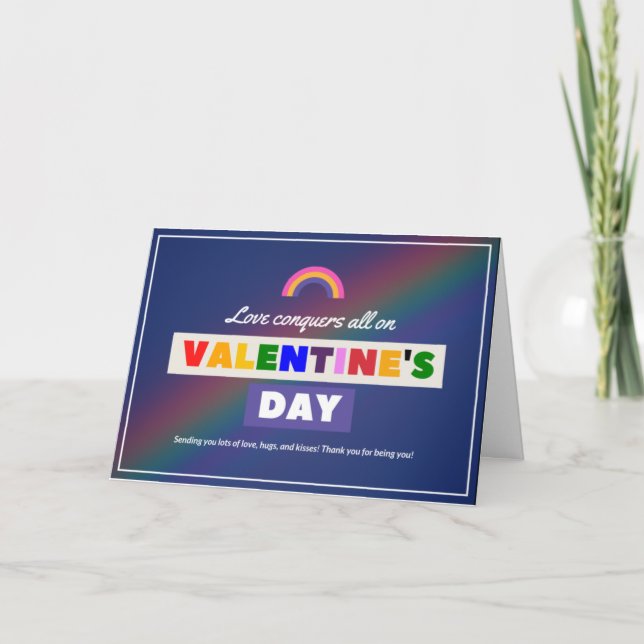 Carte Love Conquers All on - LGBTQ Saint Valentin (Devant)