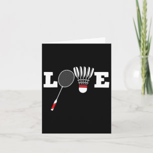 Carte Love Dminton Player Lover Athletic Shuttle