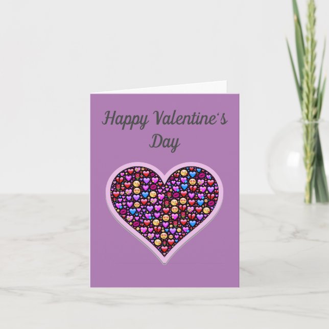 Carte Love Emoji pour la Saint-Valentin (Devant)