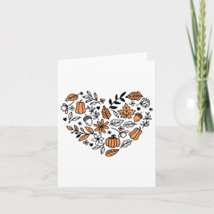 Carte Love Fall Y'all Leopard Citrouille Automne Saison 