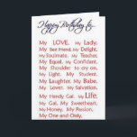 CARTE "LOVE FILLED"<br><div class="desc">A BIRTHDAY CARD ***FILLED WITH LOVE*** JUST for "HER" and YOU KNOW SHE WILL REALLY WANT TO RECEIVE THIS CARD FROM HER LOVE " et Thanks For Stop By ONE OF MY EIGHT STORES !!!!</div>