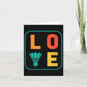 Carte Love Graphic Dminton Joueur Navette Joueur Sports