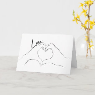 Carte Love Heart Line Dessiner vos mots personnalisable