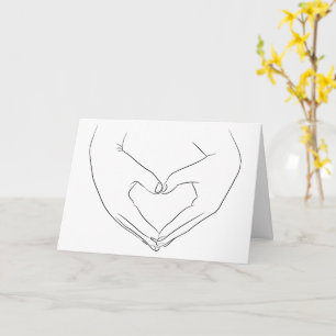 Carte Love Heart Line Dessiner vos mots personnalisable