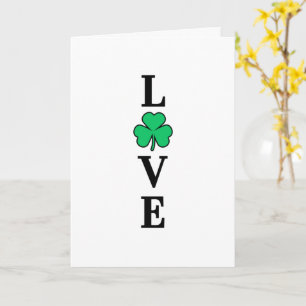 Carte LOVE Irlande Clover Shamrock Tout usage Vide
