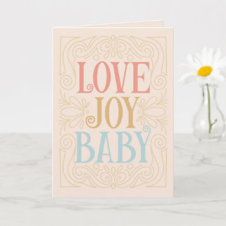 Carte Love Joy Baby - Félicitations pour le nouveau bébé