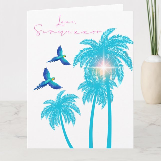 Carte Love Letter Design - Love, Summer xxoo (Devant)
