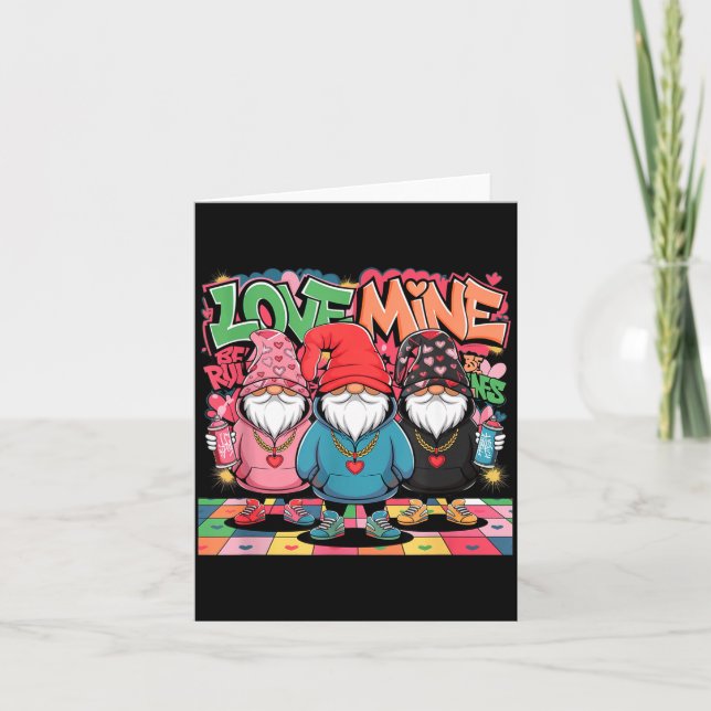 Carte Love Mine Gnomes Urban Street Art Valentines Graff (Devant)