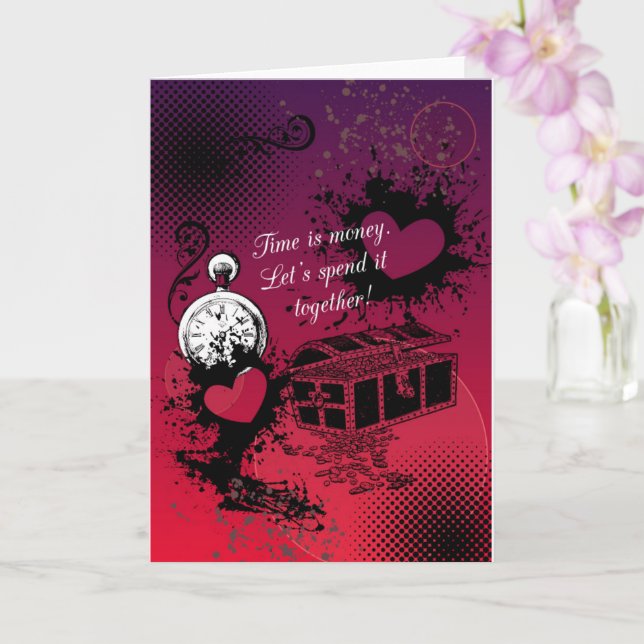 Carte Love moderne (Orchidée)