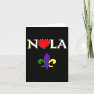 Carte Love Nola Nouvelle Orléans Fleur De Lis Heart Nola