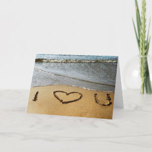 Carte Love On The Beach Greeting Card