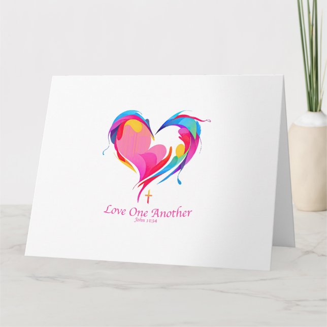 Carte Love One Another Bible Verse John 1334 (Devant)