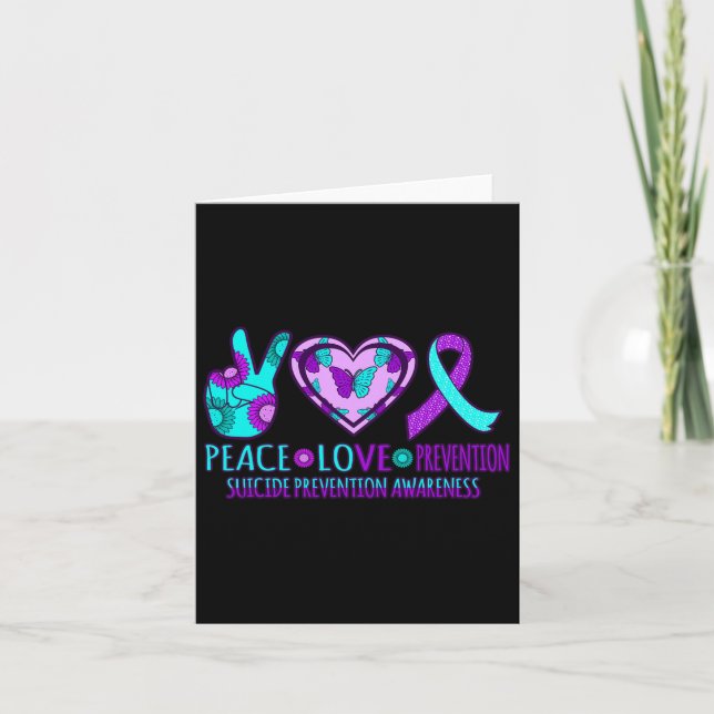 Carte Love Prevention Happy Suicide Awareness Graphic (Devant)