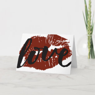 Carte Love Smooch Red Lips