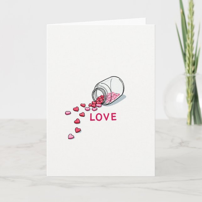 Carte Love Spills Hearts Card (Devant)