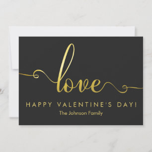 Carte "Love" Stylish Valentines Day Flat Card