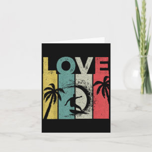 Carte Love Surfing Vintage Citation Graphique Sayings Su