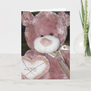 CARTE LOVE TEDDY BABY ADOPTION FÉLICITES